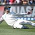 Devon Conway drops a catch during New Zealand's first Test defeat to England in Christchurch.