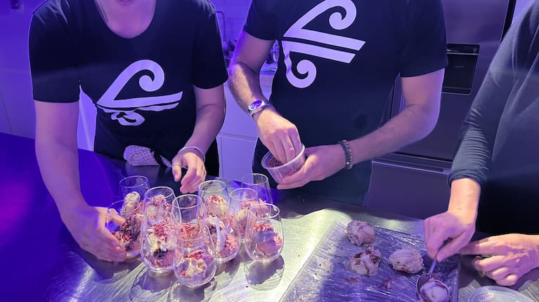 Duck Island ice cream on Air New Zealand's new menu.