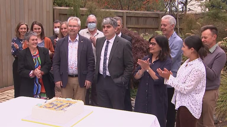 Richie Poulton celebrating 50 years of the world-famous Dunedin study, in 2020.