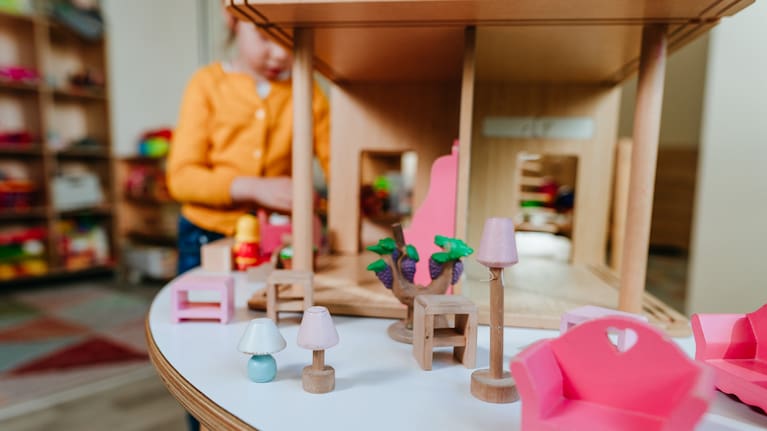 A child playing at an early childhood centre