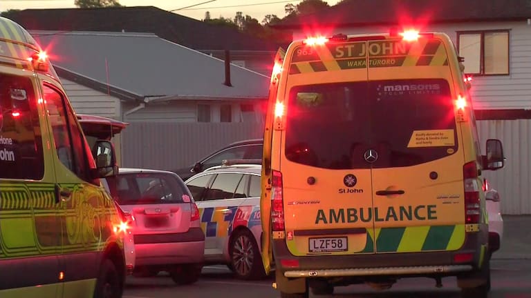 Emergency services at the scene of a reported assault in Auckland's Glen Innes.