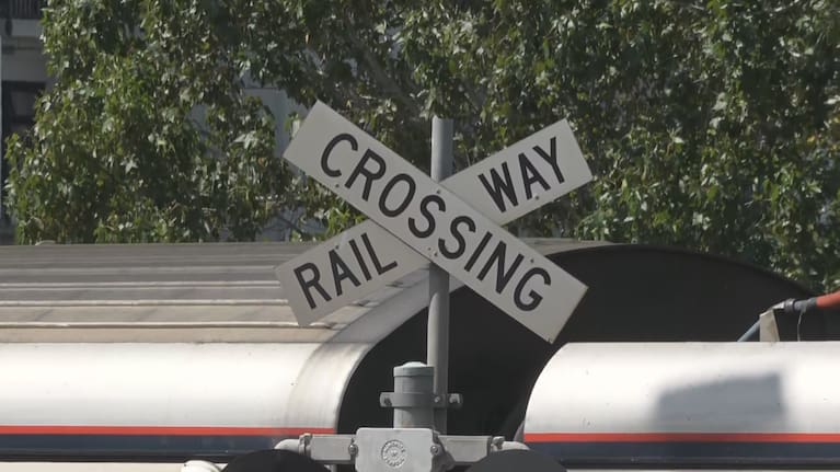 Railway crossing.