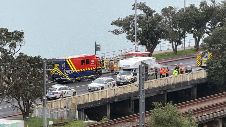 Emergency services at the scene on Thursday morning.