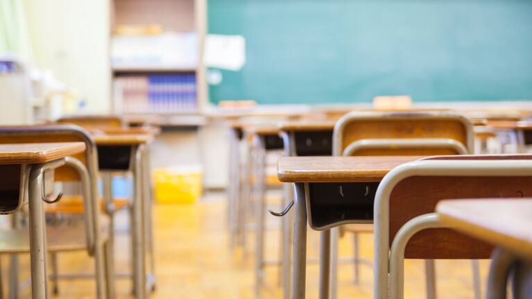An empty classroom (file image).