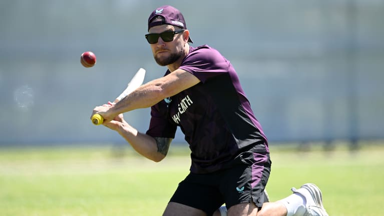 England coach Brendon McCullum during the practice match between England and the Lions at Lilac Hill on November 13