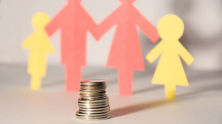 File image of family saving money