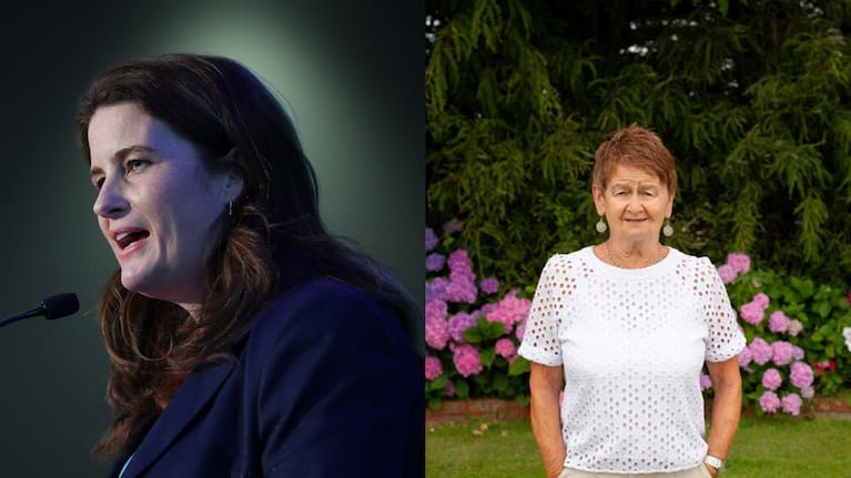 Finance Minister Nicola Willis (left) has challenged her predecessor Ruth Richardson. (Source: Getty/Supplied)