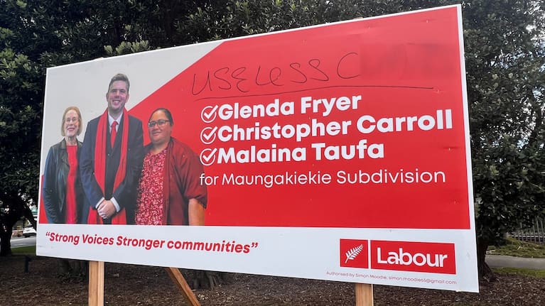 First-time candidate Malaina Taufa, who is of Samoan and Niuean descent and married to a Tongan, said the vandalism was crushing.