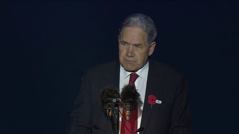 Minister spraw zagranicznych Winston Peters przemawiał w Gallipoli z okazji Dnia Anzac.