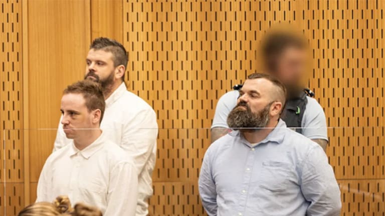 From left, Cody Boyes, in front; Hayden Burt and Aaron Boden. (Source: RNZ / Nate McKinnon)