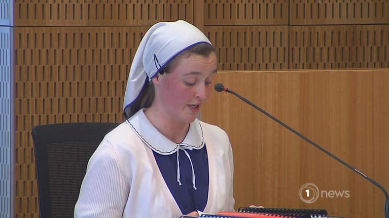 Gloriavale member Joanna Courage, the granddaughter of the West Coast commune's leader Howard Temple, takes the stand in the Employment Court.