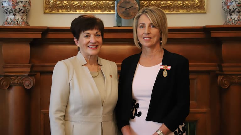 Governor General Dame Patsy Reddy with Felicity Gapes.