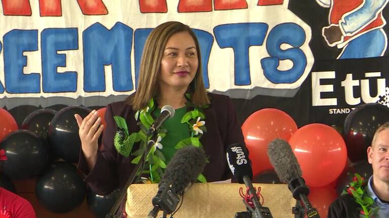 Green party co-leader Marama Davidson at the E Tū Election Launch.