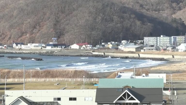 Hachinohe Port in Hachinohe, Aomori Prefecture. (Source: NTV via AP)