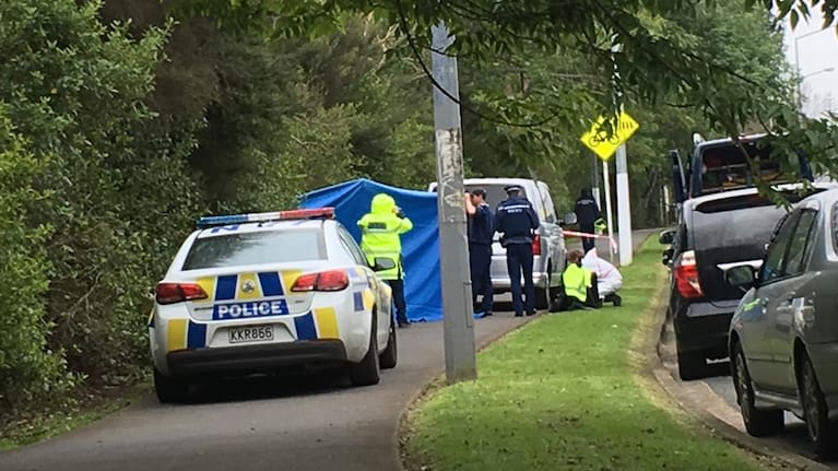 Police are at the scene of a death in Henderson and have the area cordoned off.