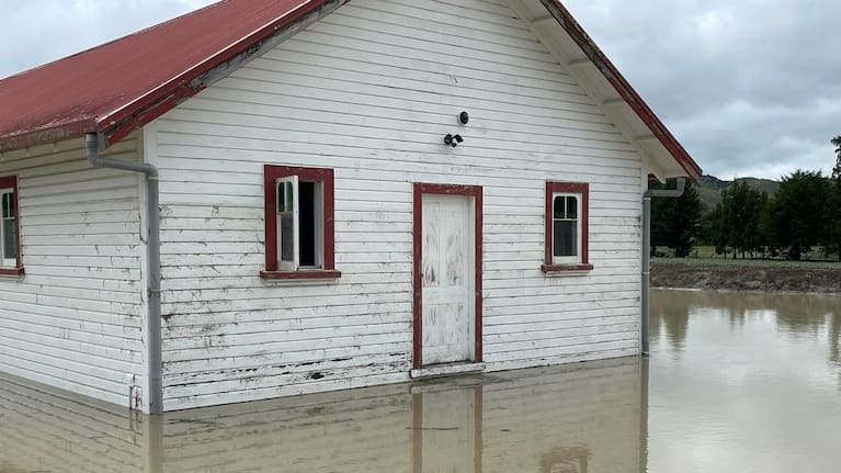 Image of Cyclone Gabrielle's damage to Rangatira Marae.