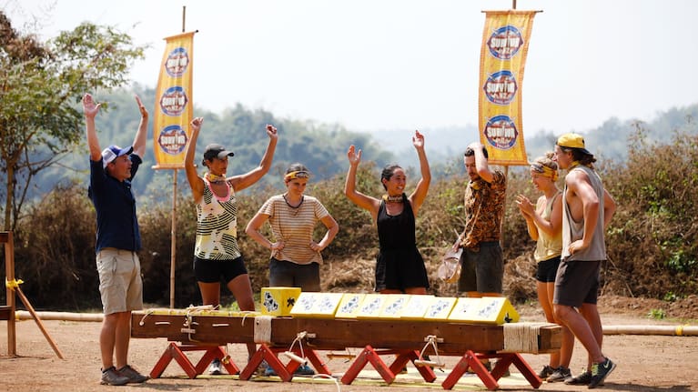 Some members of Khangkhaw are happy to win immunity.