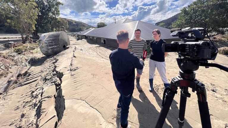 Many homes were left buried under thick silt following Cyclone Gabrielle