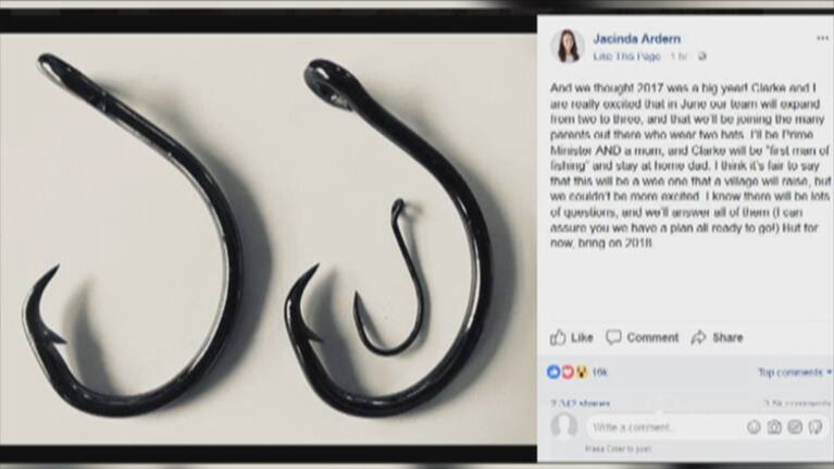 Screenshot of Facebook post made by Jacinda Ardern advising that she is pregnant