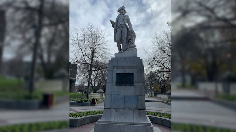 James Cook statue in Christchurch.