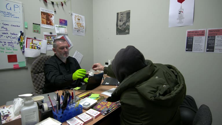 Jason George leads a team in drug harm reduction.