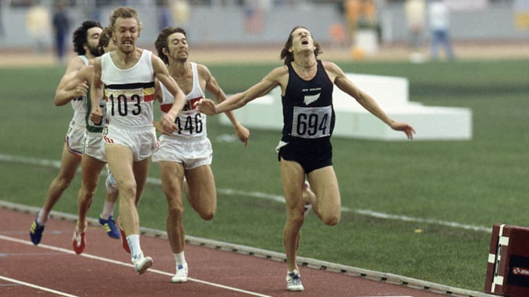1976 Summer Olympics - John Walker wins 1500m gold at the Montreal Games.