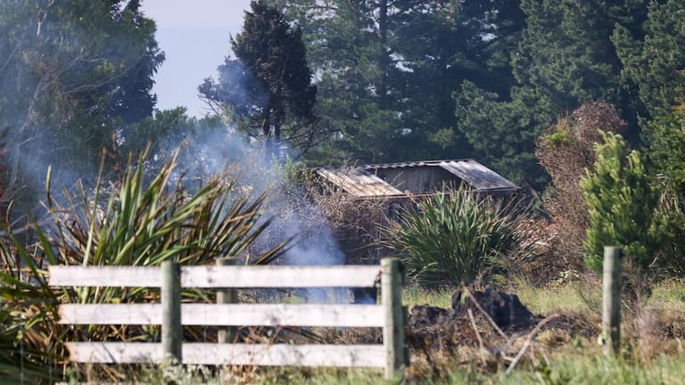 Smoke and fire damage in Kaikōura