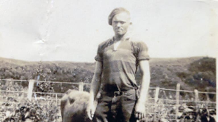 King Country dairy farmer Percy Collins was in his early 20's with his first child on the way when he left for the war.
