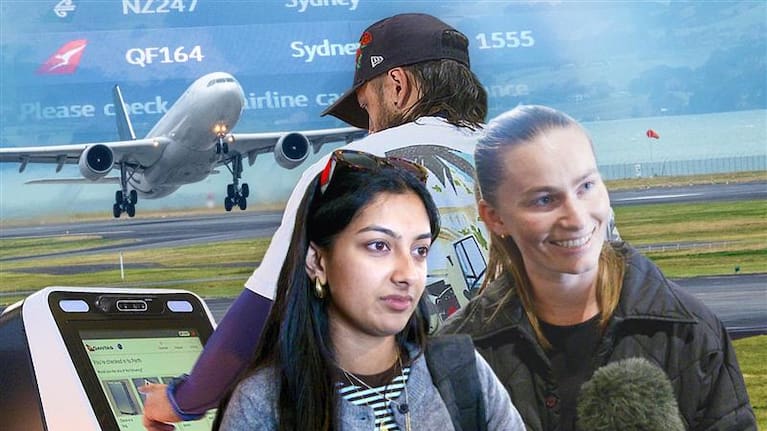 Kiwis at the departure gate tell us why they're leaving. (Composite image: Vania Chandrawidjaja)