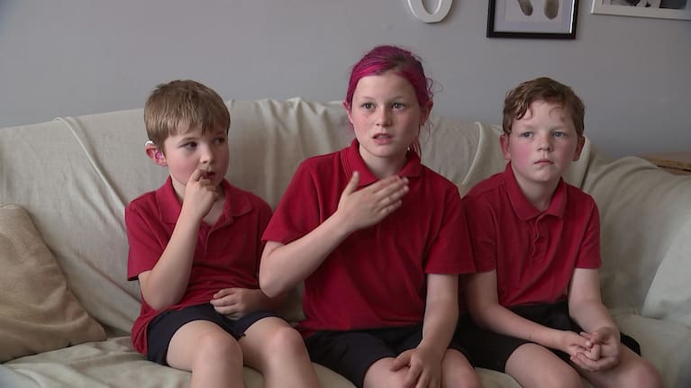 Ko Taku Reo students Otto Stokell, Betty Skinley, and Brylin King.