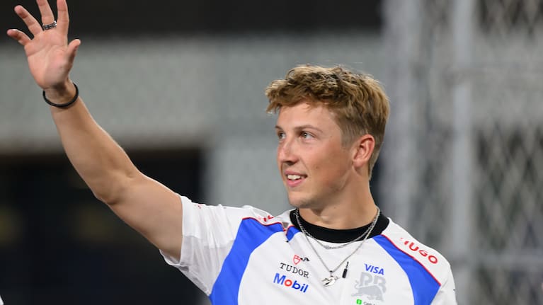 Liam Lawson of the Visa Cash App RB Formula One Team participates in race day at Lusail International Circuit in Qatar on November 30, 2025. (
