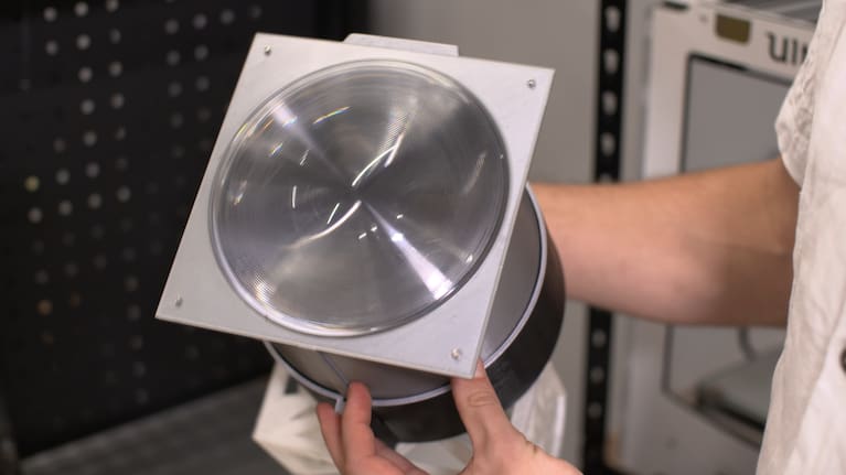 The "lighthouse" module on the drone.