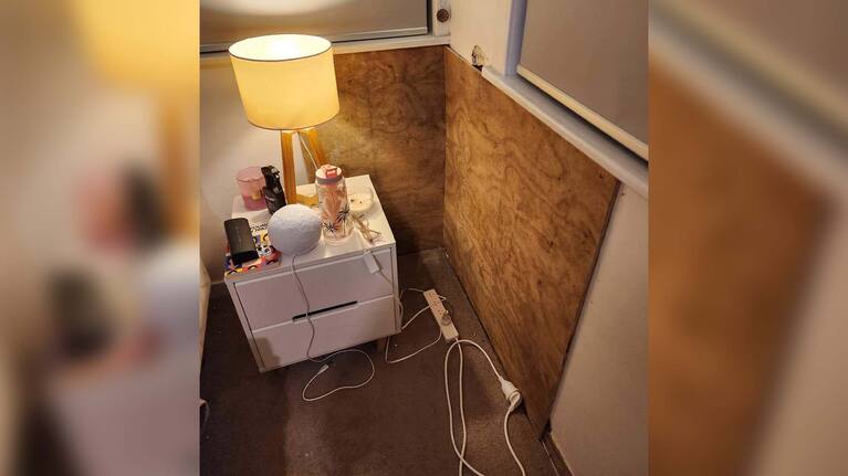 Makeshift repairs in a rental property