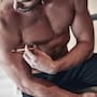Bodybuilder taking injection in the shoulder (file image).