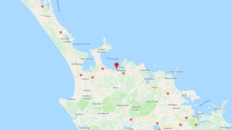 Map showing Cable Bay, where one person has drowned this afternoon.