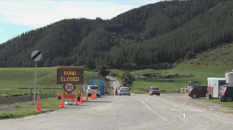 A road remains closed in Marlborough two months after a storm wreaked havoc in the area.