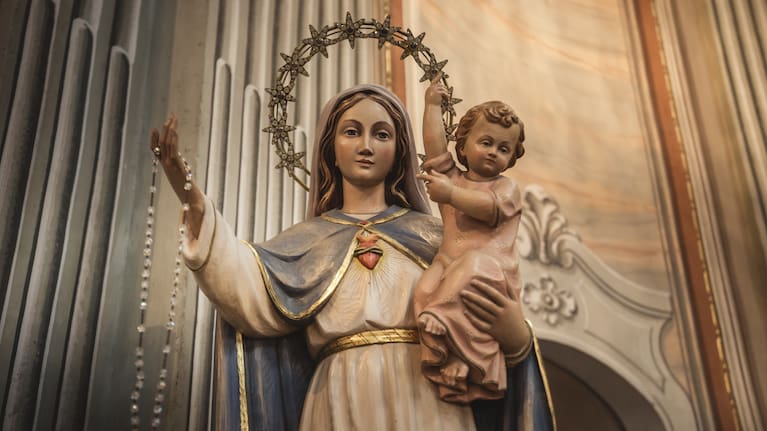 Mary, the world's most revered teen mum, and her son.