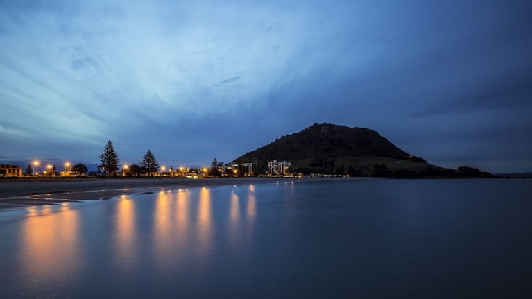 Mauao Mt Maunganui and main beach.