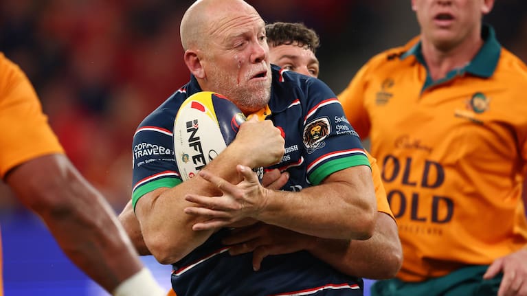 Mike Tindall, pictured playing in a Classic Lions v Australia match in Melbourne in July, is the frontman the R360 league.