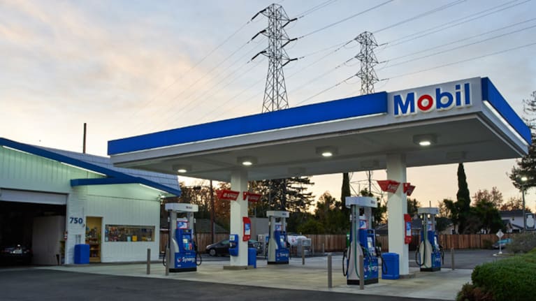Mobil fuel station (file picture).