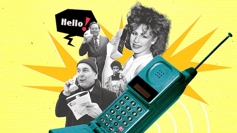 Mobile phones throughout the ages.