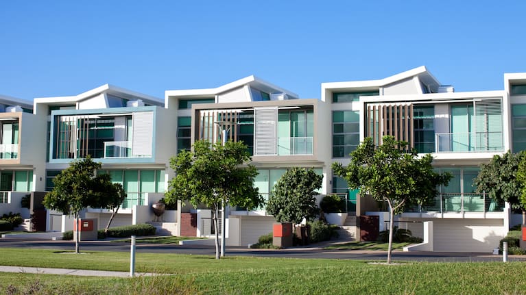 Modern townhouses (file image).