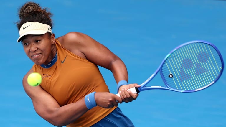 Naomi Osaka in action at the ASB Classic.