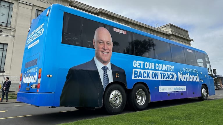 National's campaign bus.