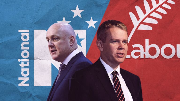 National's Christopher Luxon and Labour's Chris Hipkins
