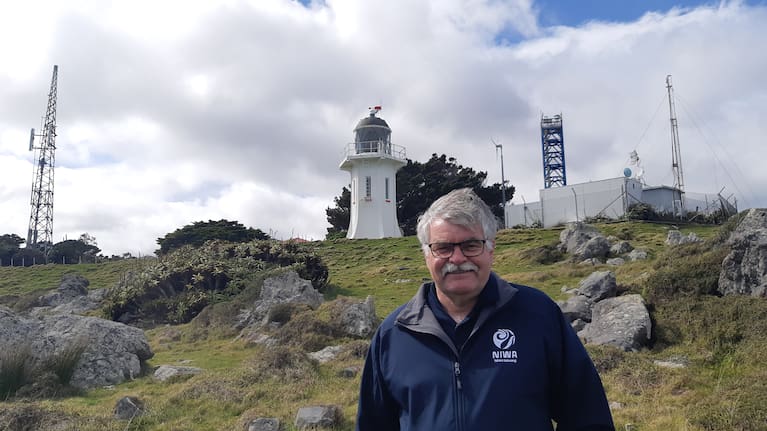 NIWA's Gordon Brailsford at Baring Head near Wellington.