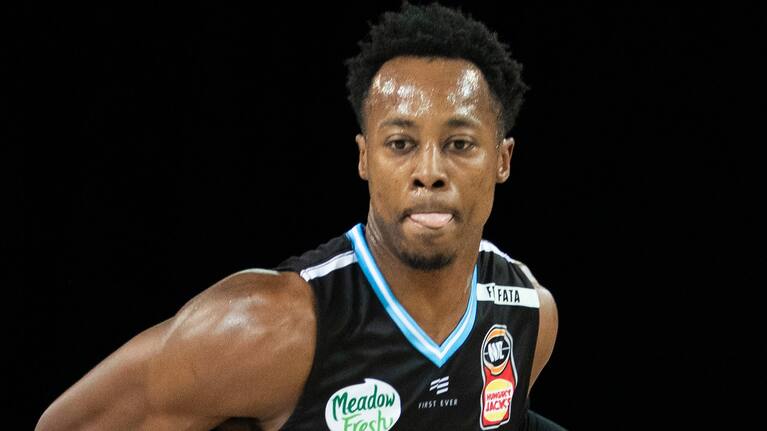 NZ Breakers Scotty Hopson, during the NZ Breakers and Brisbane Bullets, NBL match, held at Spark Arena, Auckland, New Zealand.  12 January  2020       Photo: Brett Phibbs / www.photosport.nz