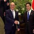 NZ Prime Minister Christopher Luxon shakes hands with Japanese Prime Minister Fumio Kishida.
