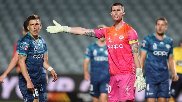 Oliver Sail reacts during the Phoenix's loss to the Central Coast Mariners.