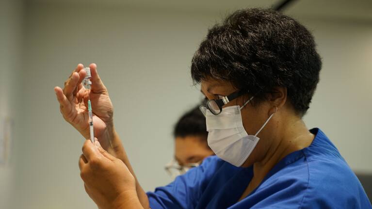 One of the first batch of Covid-19 vaccines to be administered in New Zealand.
